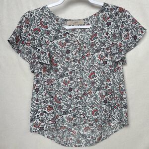 Loft Petites Floral Blouse Size XS